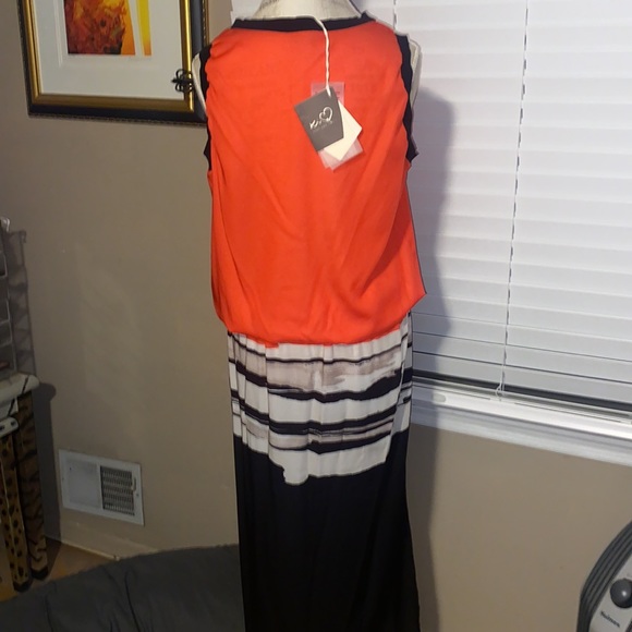 Red Gathered Waist Maxi Dress - 46 NWT - Picture 6 of 9